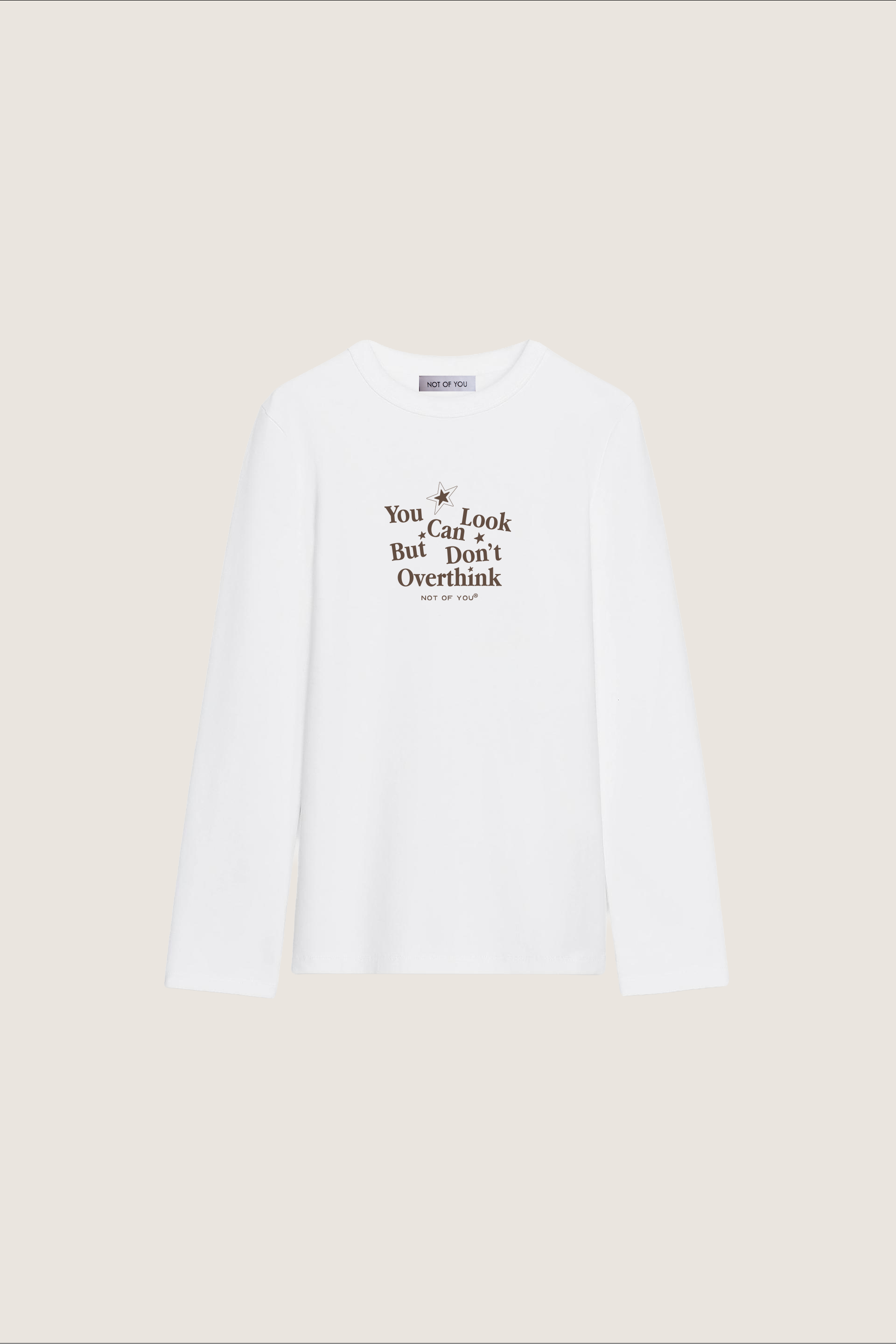 Women’s Long Sleeve White - "Don't Overthink"