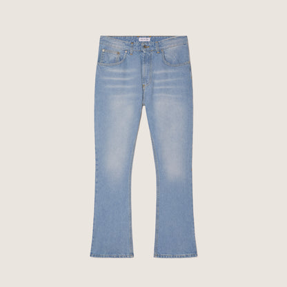 Jeans Bootcut in Denim con Sei Tasche