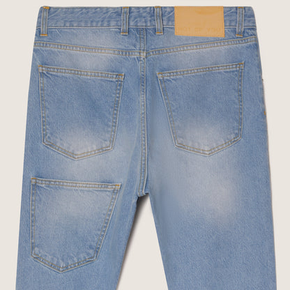 Jeans Bootcut in Denim con Sei Tasche